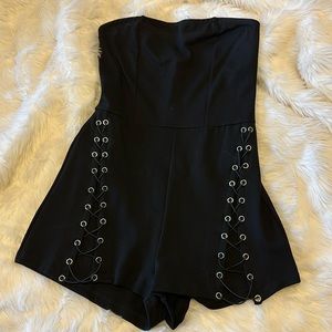 Superdown lace up romper - sold out